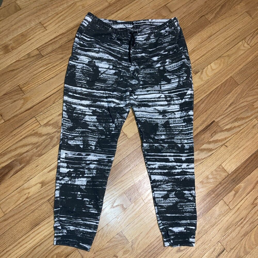 Men’s Alexander McQueen Sweatpants Black/white Cotton - Size XL (Fits Size M/L)